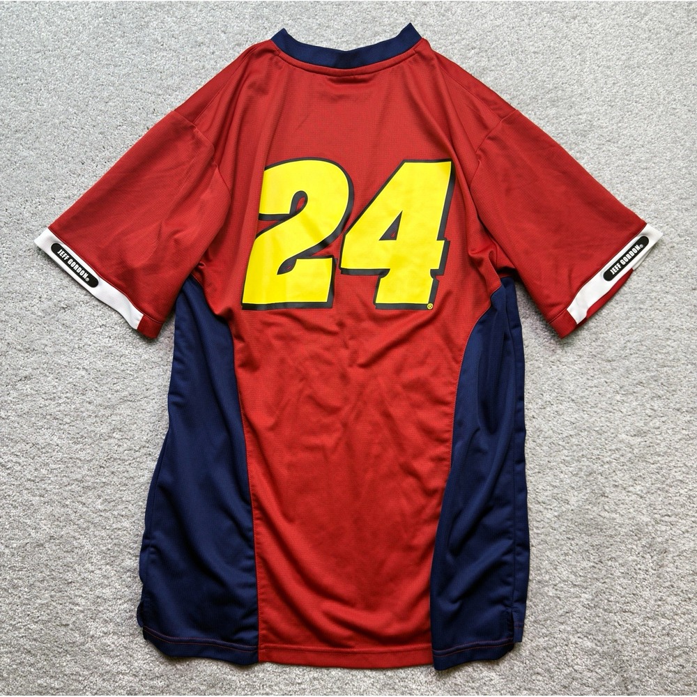 Jeff Gordon #24 DuPont NASCAR Chase Authentics Drivers Line Jersey Red Men's M